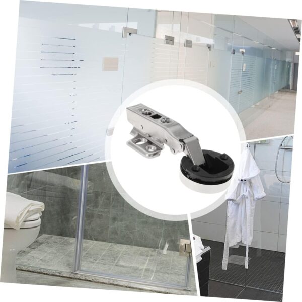 Homoyoyo 4pcs Slow Closing Cabinet Hinge Damping Hinges for Glass Doors Corrosion-Proof Steel Modern Design Easy to Install
