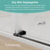 Glass Shower Door 56-60" W x 72" H, Frameless Sliding Shower Door 5/16"(8mm) Thick SGCC Tempered Glass Easy Clean, Shower Sliding Door with Stainless Steel Handle and Hardware in Matte Black