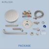 Airuida Round Shower System Set with Tub Spout,Wall Mount 3 Function Rain Shower Faucet Set,2 Functions Handheld Shower Tub Spout Tub Shower Combo Set Fixtures 10 Inches Shower Head Brushed Nickel