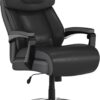 Flash Furniture Hercules Series High-Back Swivel LeatherSoft Office Chair, Ergonomic Executive Chair with Headrest and Adjustable Height, Black