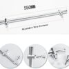Adjustable Hole Distance Knob Handle Replacement with Bathroom Accessories, Stainless Steel Shower Enclosure Glass Door Button, Polish Chrome Towel Bar