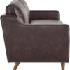 Modway Impart Upholstered Genuine Leather Sofa in Brown