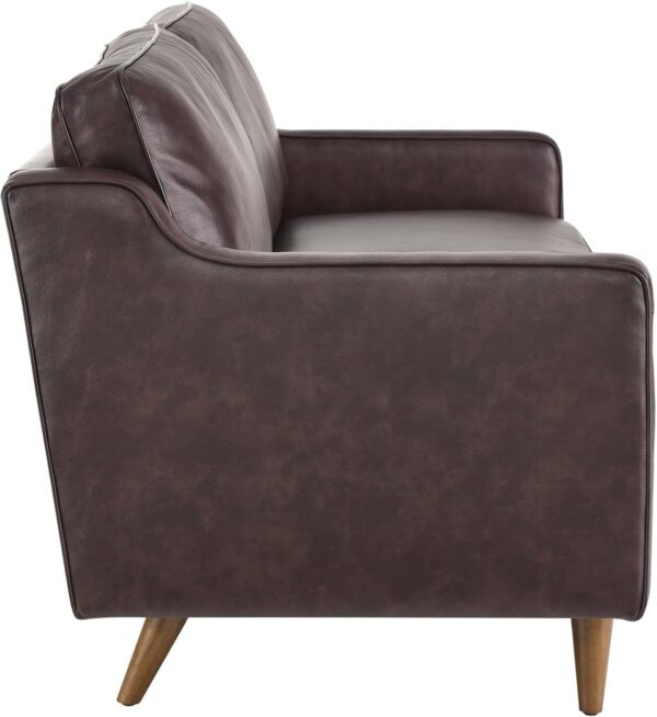 Modway Impart Upholstered Genuine Leather Sofa in Brown