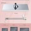 Cobbe Rainfall Shower Head for Bathroom, 11.8 Inch Large Rectangular with Adjustable Stainless Steel 11 Inch Extension Arm - Premium Quality Luxury Experience, 1-Min No Tools Installation, Chrome