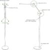 Cocoweb High Powered, dimmable, LED Floor Lamp - Fled-GPS (Black Brass)
