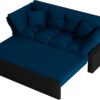 3 in 1 Convertible Sleeper Sofa Bed Queen Size - Modern Cloud Futon Loveseat Couch Pull Out Sofabed Lounge Chaise w/Thicked Cushions and 2 Throw Pillows for Living Room Office RV Small Places