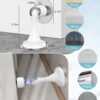 Magnetic Door Stoppers Door Catch - 4 Pack Stainless Steel Heavy Duty Door Stops for Bottom of Door, Wall & Floor Mounting No-Drill Strong Adhesive & Screws, Strong Door Holder to Keep Door Open