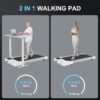 SupeRun Walking Pad, Under Desk Treadmills for Home and Office Small Space, 2.5 HP Portable Mini Jogging Machine with APP and Remote Control and LED Display, 300 Lbs Capacity