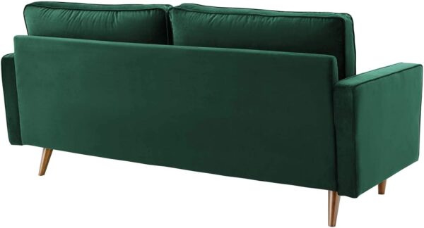 Modway EEI-3764-GRN Valour Performance Velvet Sofa, Green