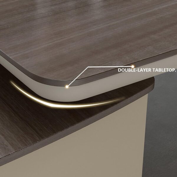 79-Inch Modern Executive L-Shaped Office Desk with 71” Lateral File Cabinet – Spacious Fir Wood Large Executive Desk with Locking Drawer,Ideal for Home Office Furniture and Small Spaces