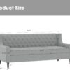 Ball & Cast 78.75'' Modern Sofa with utton Tufted Backrest,Comfy Couch w/Cushions and Upholstered,3 Seat Couches for Living Room,Office,Apartment,Easy to Assemble,Grey