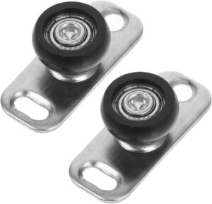 Ciieeo Shower Door Guides for Sliding Doors 2pcs Stainless Steel Modern Design Glass Door Floor Track Hardware