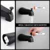 Tub Shower Faucet Combo, Matte Black Shower System 10 Patterns Handheld Shower Head with Tub Spout, Shower Trim Kit with Shower Head & Brass Valve