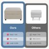 DUMOS Convertible U-Shaped Sectional Sofa Couch with 6 Seats 6 Backs with Ottoman, Modern Modular Sleeper with Storage for Living Room, Comfy Extra Deep Seats for Lounge, Beige