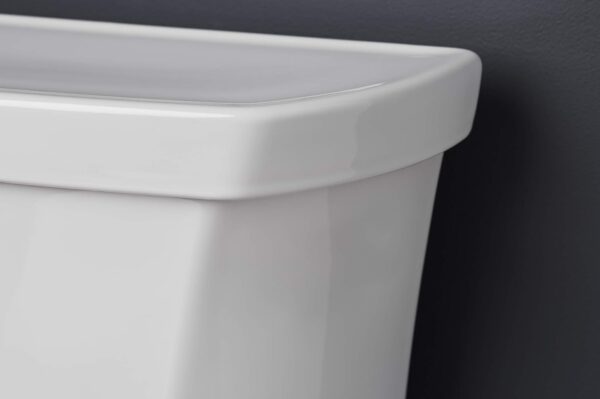 KOHLER K-25224-0 Highline Tall Two-Piece Elongated Toilet with Left-Hand Trip Lever, Elongated Toilet Bowl, 1.28 GPF, White