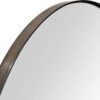 Oil Rubbed Bronze Arched Recessed Bathroom Medicine Cabinet with Mirror Stainless Steel Metal Framed Rectangular Bathroom Cabinet with Mirror 16x28.3''