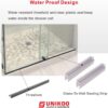 56"- 60" W×76" H Frameless Stainless Steel Bypass Shower Door and Two Towel Bars in Satin Brass and 3/8" (10mm) Certified Tempered Clear Glass. The Royal Series UKD01-6076-TT-SB