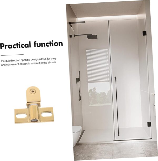 Heavy Duty Pivot Door Hinge Stainless Steel Two Way Opening Hardware for Shower Glass Doors with Screws Modern Design Fit Elegant Appearance