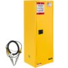 Vevor Flammable Cabinet 18" x 18" x 35", Galvanized Steel Safety Cabinet, Adjustable Shelf Flammable Storage Cabinet, for Commercial Industrial and Home Use, Yellow: Industrial & Scientific