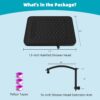 Hibbent Rain Shower Head, 13'' High Pressure Rainfall 5 Spray Mode Showerhead with 16" Shower Head Extension Arm, Solid Brass Adjustable Shower Arm Extender, Waterfall fixed Showerheads, Matte Black