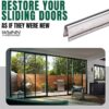 Sliding Door Repair Track Cover Repair Worn Damaged Sliding Glass Door Repair Horizontal Sliding Window Tracks Stainless Steel | Track Replacement for Patio Glass Door Repair (8 Feet)