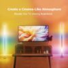 Corner Floor Lamp, 59" RGB Plus IC Dimmable White LED Floor Lamps, Smart Modern Corner Lamp with Remote, Tall Standing Lamp Bedroom Living Room Essentials, Music Sync for Game Room Decor