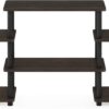 Furinno Turn-N-Tube No Tools Entertainment TV Stands, Dark Brown/Black