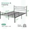 Novilla Queen Bed Frame with Headboard and Footboard, 14 Inch Metal Platform Bed Frame Queen Size, Large Storage Space, Heavy Duty Slats Support, Mattress Foundation No Box Spring Needed