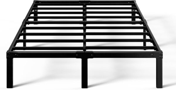 Zinus Yelena 14 Inch Metal Platform Bed Frame, Steel Slat Support, No Box Spring Needed, Eco Friendly WonderBox(TM) Packaging, Easy Assembly, Black, Queen