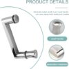 Luyckfrazy Shower Glass Door Handle - SUS304 Stainless Steel - Modern Entrance Glass Door Knob Push and Pull Bathroom Door Knobs - Towel Bar