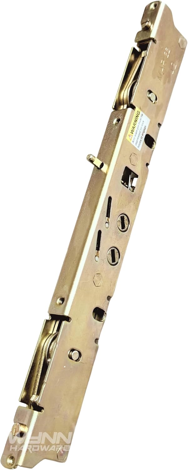 Amesbury Truth Dual Point 9-15/16" Mortise Lock (No FacePlate) with Anti-Slam Pin for Sliding Patio Glass Door Locking Mechanism Replacement | Fix and Repair Door Hardware Lock Set - Alloy Steel