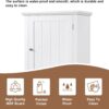67.3“ Tall Linen Bathroom Storage Cabinet, Modern Linen Cabinet Freestanding with 2 Doors and 1 Drawer, Bathroom Organizers Storage, Shelves for Bathroom, Living Room, Anti-Tipping (White)