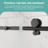 Glass Shower Door 56-60" W x 72" H, Frameless Sliding Shower Door 5/16"(8mm) Thick SGCC Tempered Glass Easy Clean, Shower Sliding Door with Stainless Steel Handle and Hardware in Matte Black