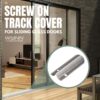 Stainless Steel Screw-on Track Cover for Sliding Patio Glass Doors - Replacement Hardware for Fixing Sliding Glass Door Track (6 Feet)
