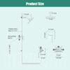 Bathtub Shower Faucet Set,6 Inch Square Shower Trim Kit Single Handle Shower System,Showerhead and Handle Set Male Thread Pressure Balance Valve,Without Tub Spout,Matte Black