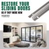 Stainless Steel Screw-on Track Cover for Sliding Patio Glass Doors - Replacement Hardware for Fixing Sliding Glass Door Track (6 Feet)