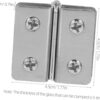 Pcs Small Stainless Steel Hinges Double-Sided Clamp Hinge for Glass Doors Interior Exterior Door Hardware Easy Install Modern Design