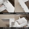 30" Bathroom Vanity with Sink, Modern Bathroom Vanities with 2 Soft-Closing Doors, Freestanding Bathroom Cabinet with Ceramic Basin and Carrara White Sintered Stone Counter Top-Colmar, White