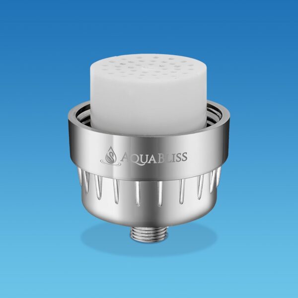AquaBliss High Output Shower Filter Replacement Cartridge – Reduces Chemicals & Chlorine, Restores pH Balance, Glowing Skin, Strong Nails & Shimmering Hair – 1-Pack (SFC100)