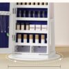 360° Rotating Jewelry Cabinet with LED Lights, 63" H Full Length Mirror with Jewelry Storage, Standing Jewelry Armoire with Door Mirror, Jewelry Organizers for Christmas Gift (White)