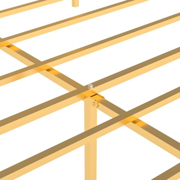VECELO Queen Size Bed Frame, Gold Metal Bed Platform with Headboard, Sturdy Steel Slats Support, No Box Spring Needed/Noise-Free,Easy Assembly, Black