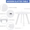61eVi-ACnsL._AC_SL1500_.jpg Soleil Jardin 5 Piece Outdoor Dining Set, Aluminum Patio Furniture Dining Set with Round Dining Table w/Umbrella Hole and 4 Stackable Chairs w/Cushions for Yard, Garden, Porch and Pool, White