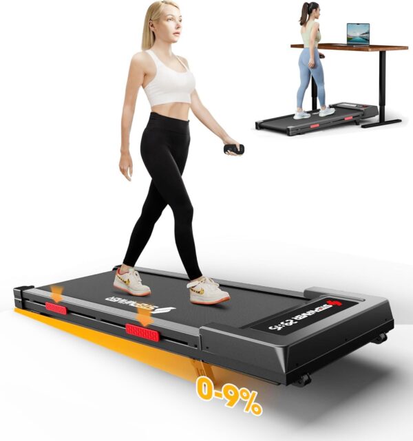 2.5HP Walking Pad with Incline 330lbs, 3 in 1 Walking Pad Treadmill 5-Level Big LED, Under Desk Treadmill for Home,Walk/Jog/Run,Portable,Small, with Remote Control,Assembly Free,Wider Belt