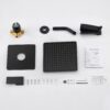 Alesco Shower Faucet Set, Black Tub Shower Faucet with 8-Inch Showerhead and Bathtub Spout, Showerhead and Handle Set Include Valve and Trim Kit, Matte Black