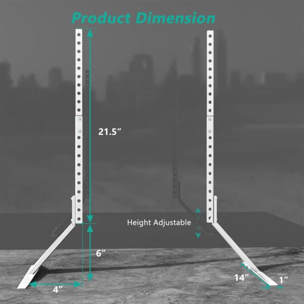 61fmk1e5nBL._AC_SL1500_.jpg WALI Universal TV Stand, TV Stand for Living Room Mounting for 22 to 65 inch Television up to 110lbs, Small TV Legs with Mounting Holes up to 800x500mm(TVS001-W), White