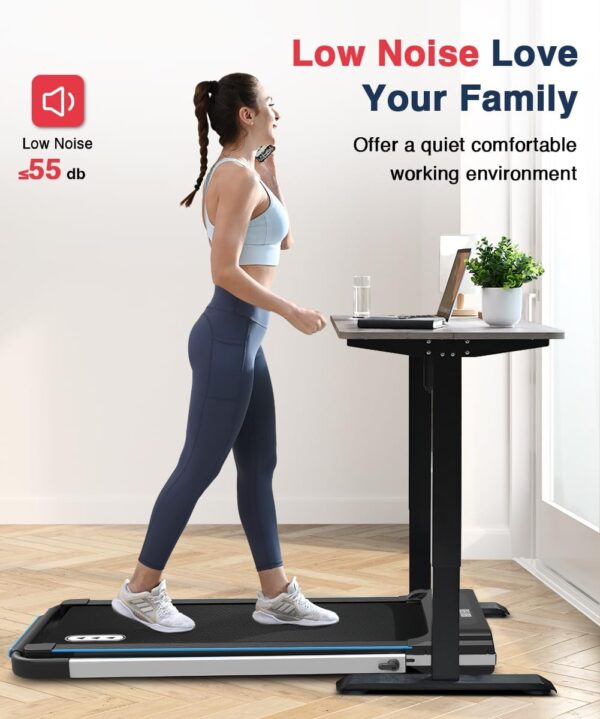 REDLIRO Under Desk Treadmill 2 in 1 Walking Pad, Portable, Folding, Electric, Motorized, Walking and Jogging Machine with Remote Control for Home and Office Workout