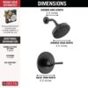 Delta T14235 Saylor Monitor 14 Series Single Function Pressure Balanced Shower Only - Less Rough-In Valve - Matte Black