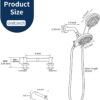 2 Handle Shower Faucet Set with Tub Spout Bathtub Shower Faucet Combo Set Shower System Complete Tub and Shower Trim Kit Brushed Gold Wall Mounted Shower Fixtures