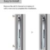 Shower Door Magnet Replacement Stainless Steel U-Channel -with Magnet and Screws Shower Door Magnetic Latch for Swing Shower Doors Glass Shower Door Magnetic Strip