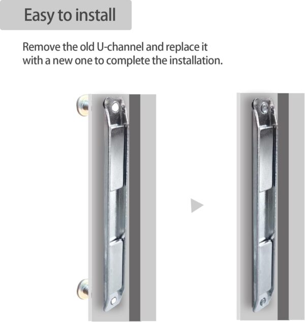 Shower Door Magnet Replacement Stainless Steel U-Channel -with Magnet and Screws Shower Door Magnetic Latch for Swing Shower Doors Glass Shower Door Magnetic Strip